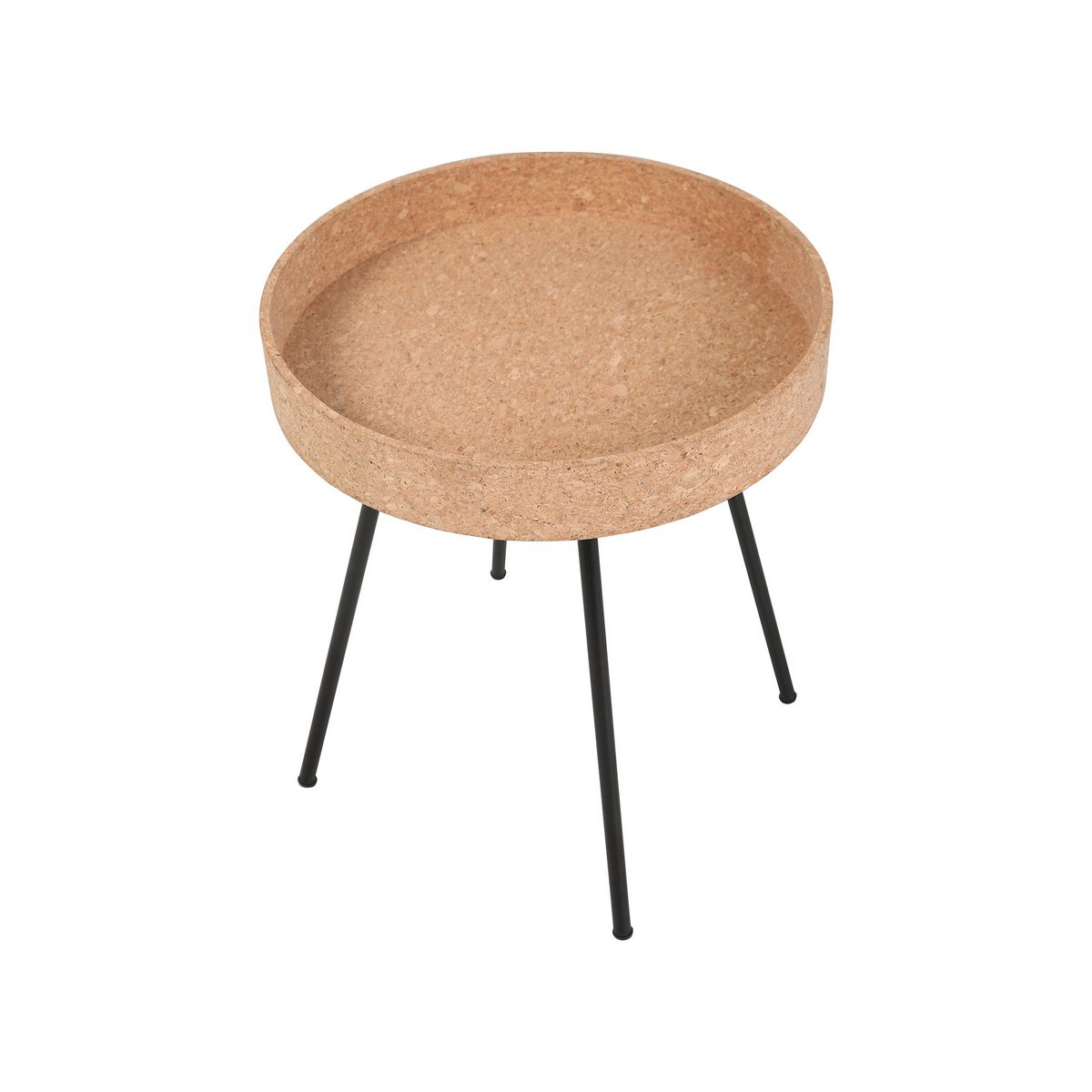Table d'appoint en bois et métal, détail des pieds