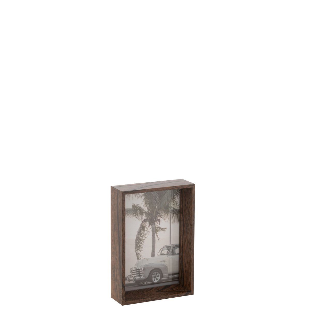 Cadre photo J-Line Moira en bois marron, vue de face