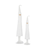 Figurine J-Line Père Noël Moderne en métal blanc, vue de face