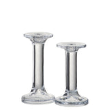 Bougeoir J-Line en verre transparent, vue de face