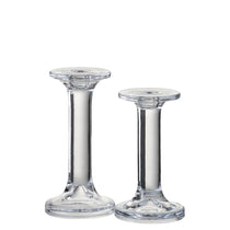 Bougeoir J-Line en verre transparent, vue de face