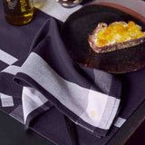 Lot de 2 serviettes de table La nonna Caviar 45 x 45