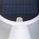 Lampe de table de batterie solaire "Palu" pour l'extérieur et à l'intérieur, en plastique en blanc, 20 cm de haut