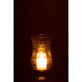 Vue latérale de la lanterne J-Line Modern Star en verre