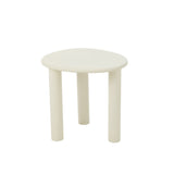 Table d'appoint J-Line Bali en bois blanc dans un salon moderne