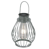Lumière solaire décorative à LED 21,5 cm de haut, pour l'extérieur, en métal, en verre et en plastique, argent, avec fermement intégré