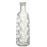 Bouteille J-Line martelée en plastique transparent, vue de face