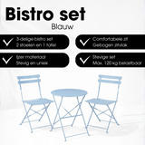 Ensemble bistro de jardin Laurence Bleu clair