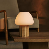 Lampe de table rechargeable Sophie marron clair