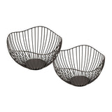 Panier de fruits Métal de 16 pièces Ø 25 h 14 cm Panier à pain Ensemble de fruits 2 x 8 pu