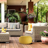 Pouf extérieur Ø55cm siège pouf terrasse piscine jardin