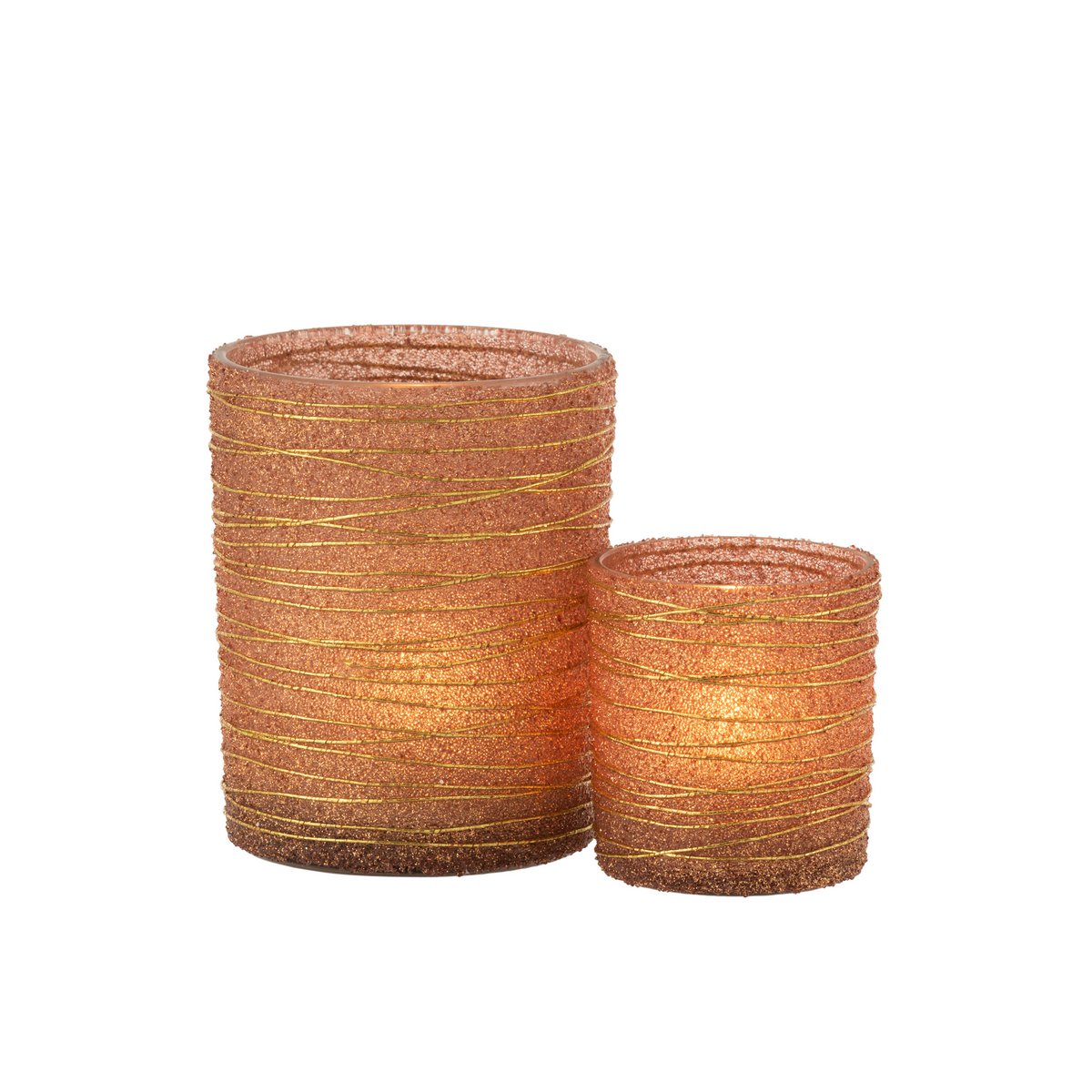 Vue latérale du bougeoir J-Line Glitter mettant en avant sa hauteur