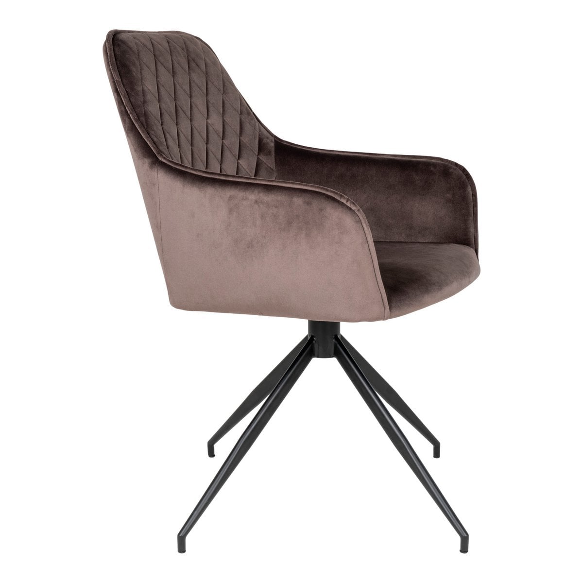 Pieds en métal noir de la chaise Harbo, design moderne
