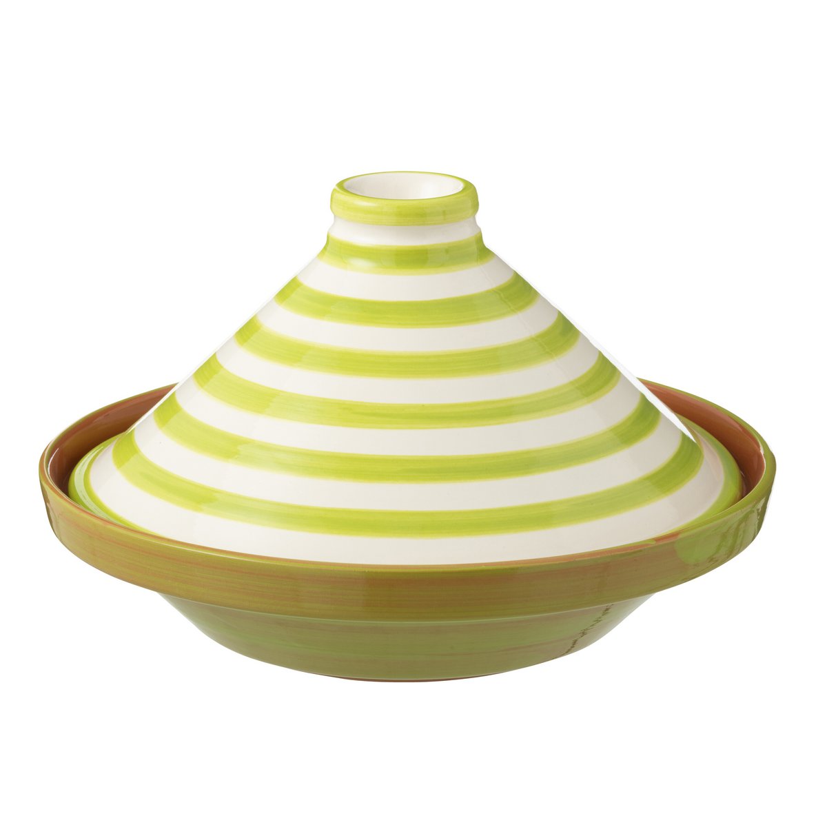 Détail des motifs colorés du Tajine Grenada Stripes J-Line