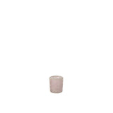 Photophore J-Line Mosaic Straight en verre rose, vue de face