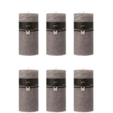 Bougie cylindrique XXL J-Line en gris foncé, vue de face