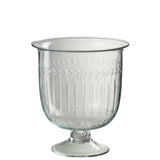 Vase Roman J-Line en verre transparent avec un diamètre de 22,5 cm