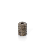 Bougeoir The Travertine Ripple Taper en travertin gris, design sculpté et élégant