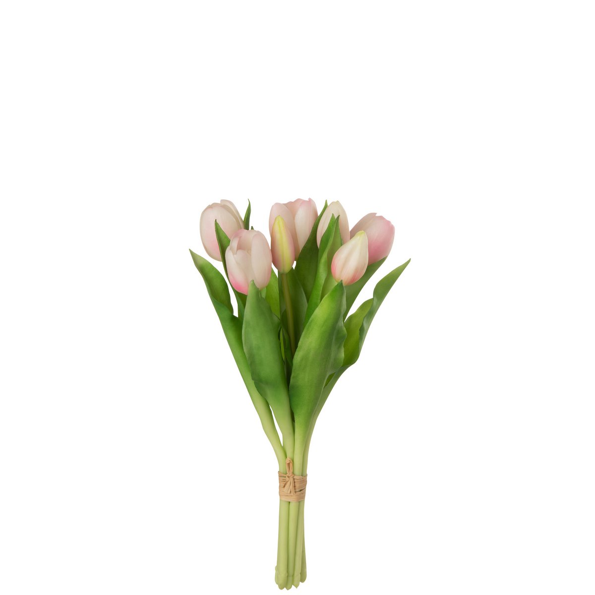 Bouquet de tulipes J-Line sur une table, ambiance chaleureuse