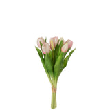 Bouquet de tulipes J-Line sur une table, ambiance chaleureuse