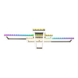 Lampe à plafond CCT LED + "BANTY" RVB-Backlight avec de nombreuses fonctions, de 95 cm de long, y compris la télécommande