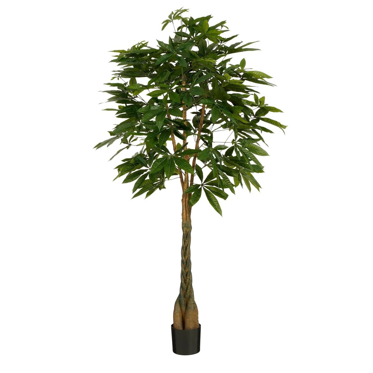 Plante artificielle Pachira Vert avec des feuilles luxuriantes