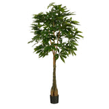 Plante artificielle Pachira Vert avec des feuilles luxuriantes