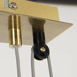 4 Pendant lampe "Tilde", lampe à pendule en métal classique en marron et beige, avec des versions E27, une hauteur de lampe à pendentif réglable et 86 cm de long, idéal comme lumière de salle à manger