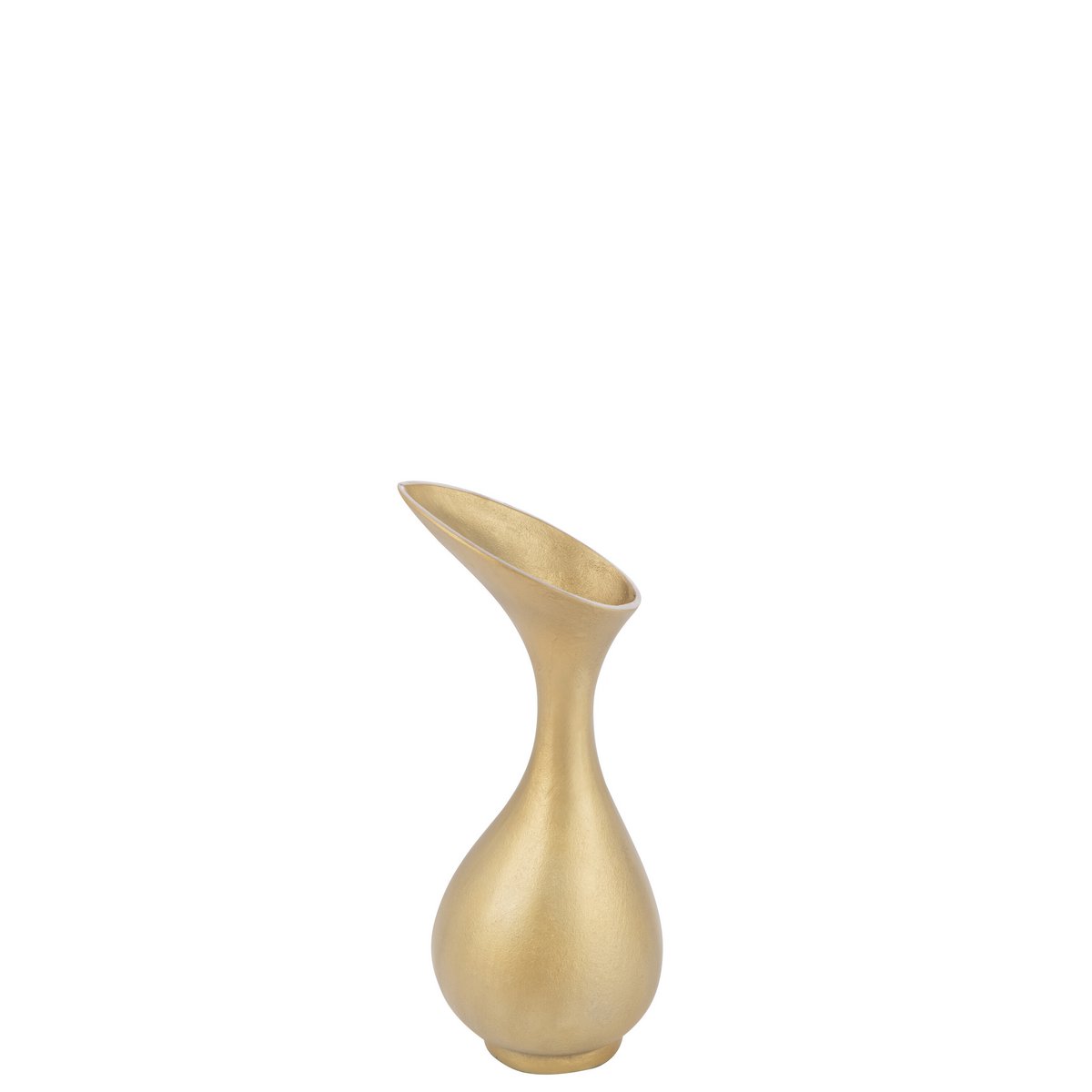 Vase doré Olivia en aluminium, idéal pour bouquets de fleurs