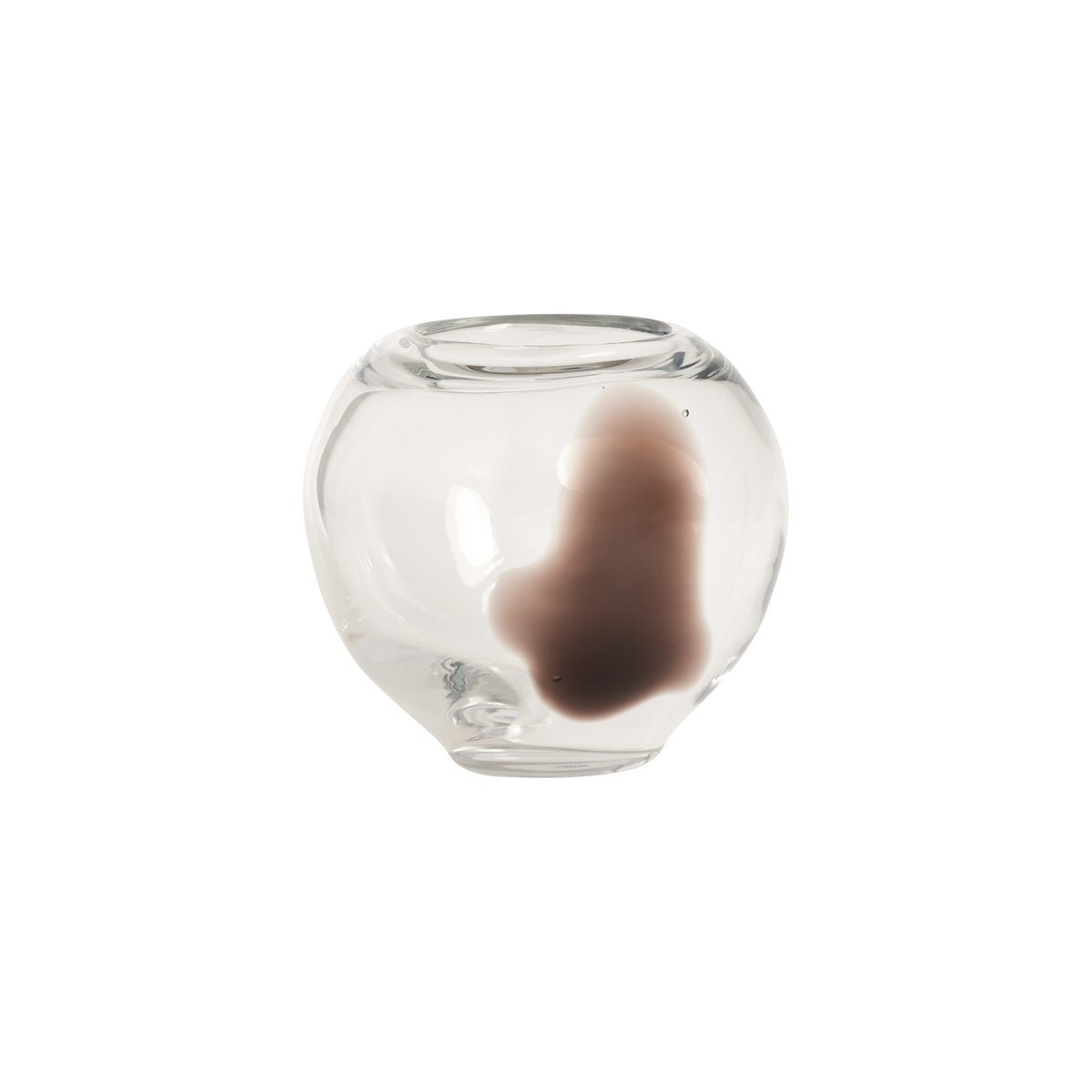 Vase Jali - Petit en verre avec détails colorés et design épuré