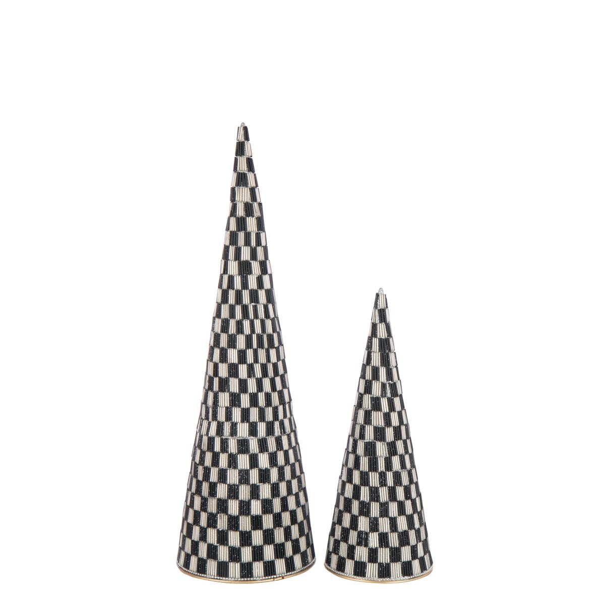 Guirlande J-Line Cone Beads en métal noir et écru, vue de face