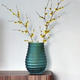 Vase en verre vert satin Kotto Ø23,5 cm