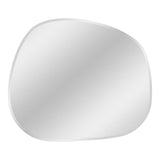 Miroir Bangalore - Miroir organique avec bord facetté, 47x50 cm, couleur blanche