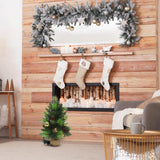 Décoration extérieure "Noel" LED en métal et en plastique en vert et en or, avec des LED fermement installées