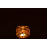 Bougeoir Mosaic Round de J-Line, ambiance salon luxueuse