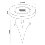 3 Set LED LED Solar-Floor-Spit "Kian", pour l'extérieur, lampadaire en plastique en gris, avec LED intégré