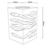LED DÉCORATIVE Solar à LED "Hilda", 12,3 x 12,3 cm, 20 cm de haut, en plastique de haute qualité, finition en marbre brun-beige, LED intégrée, blanc chaud