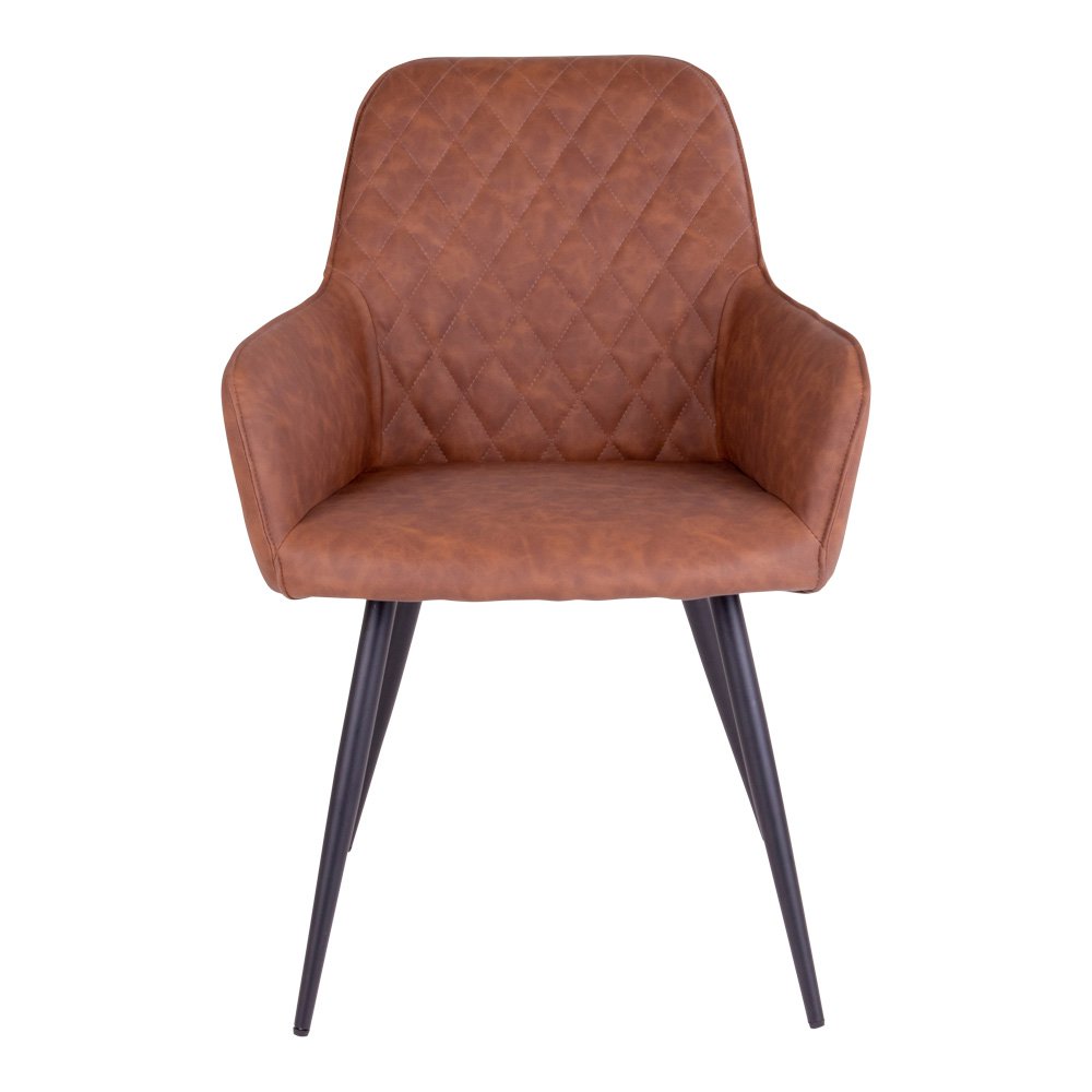 Pieds en métal noir de la chaise Harbo, design épuré