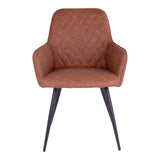 Pieds en métal noir de la chaise Harbo, design épuré