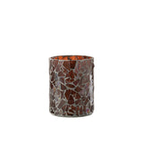 Lanterne Mosaic J-Line en verre marron, vue de face