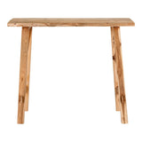 Détail du grain de bois de la Table Console Girona en teck recyclé