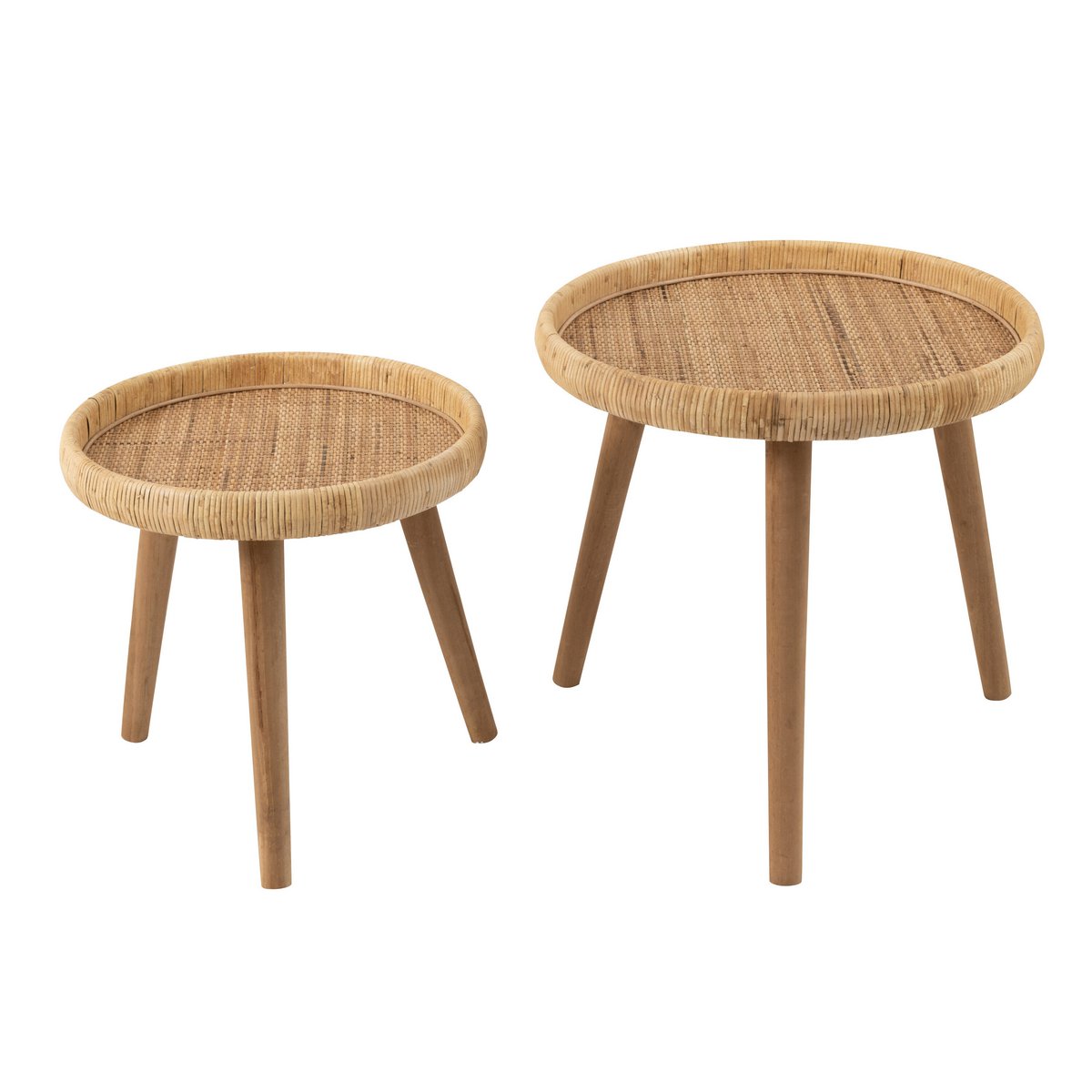 Table J-Line Lurne en bois naturel vue de face