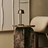 Lampe de table rechargeable Anton Espresso Marron