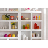 Détail du vase en verre orange J-Line, élégant et moderne