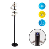 Lampe debout à LED "Belleza", lampadaire moderne en métal et en plastique en noir et blanc, avec des LED fermement intégrées, 140 hauts, l'éclairage pour le salon, la salle à manger, la chambre ou le bureau.