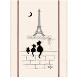 Grand Torchon Dubout Chats Tour Eiffel Ecru