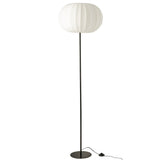Vue latérale de la lampe J-Line en métal blanc sur pied