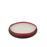 Bougie parfumée J-Line M-Chic en verre rouge, parfum Oud & Amber