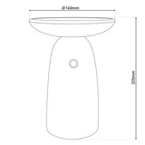 Lampe solaire LED "Ada" blanc pour la lampe de table à LED extérieure en métal et en plastique, avec des LED fermement installées, lampe solaire 22,5 x 16 cm