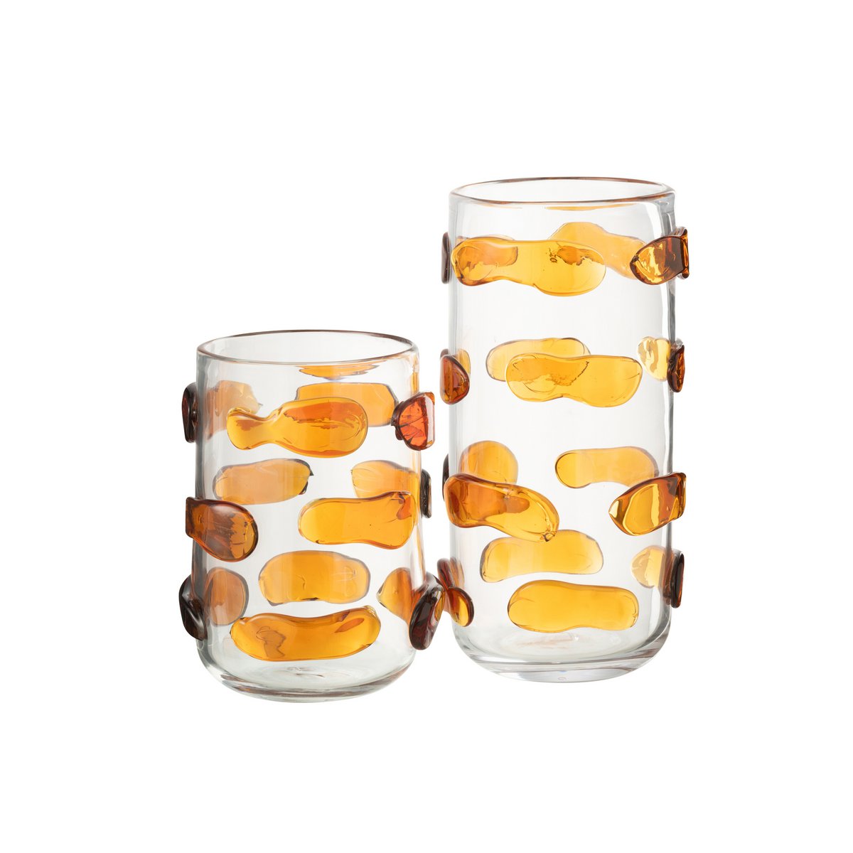 Vase J-Line Pebbles, détail de la texture du verre